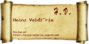 Heinz Valéria névjegykártya